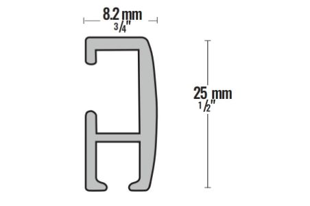 Décor Track Profile Dimensions Décor Track Profile Dimensions
