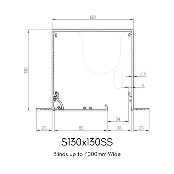 S130X130SS-Dimensions S130X130SS-Dimensions